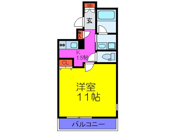 デルタＮＯＤＡの物件間取画像